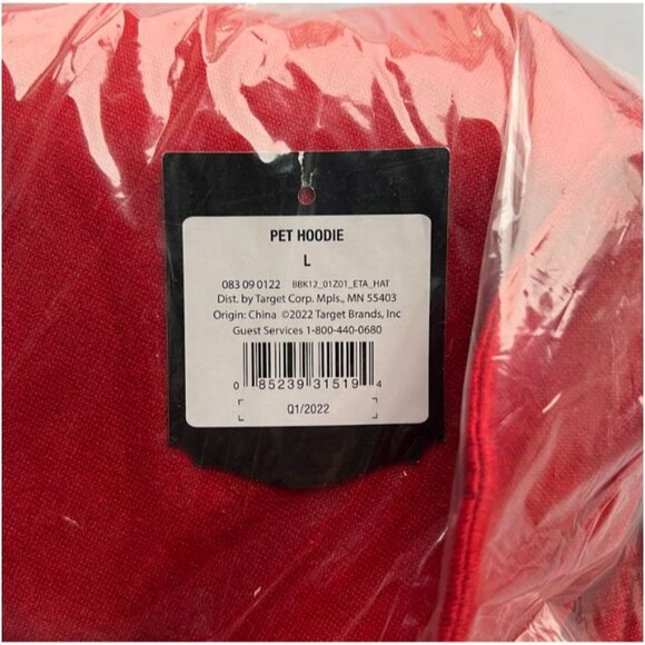 Hyde & EEK Dog Costume Hoodie Halloween Crayon Box Collection Red Size Large - Picture 4 of 5